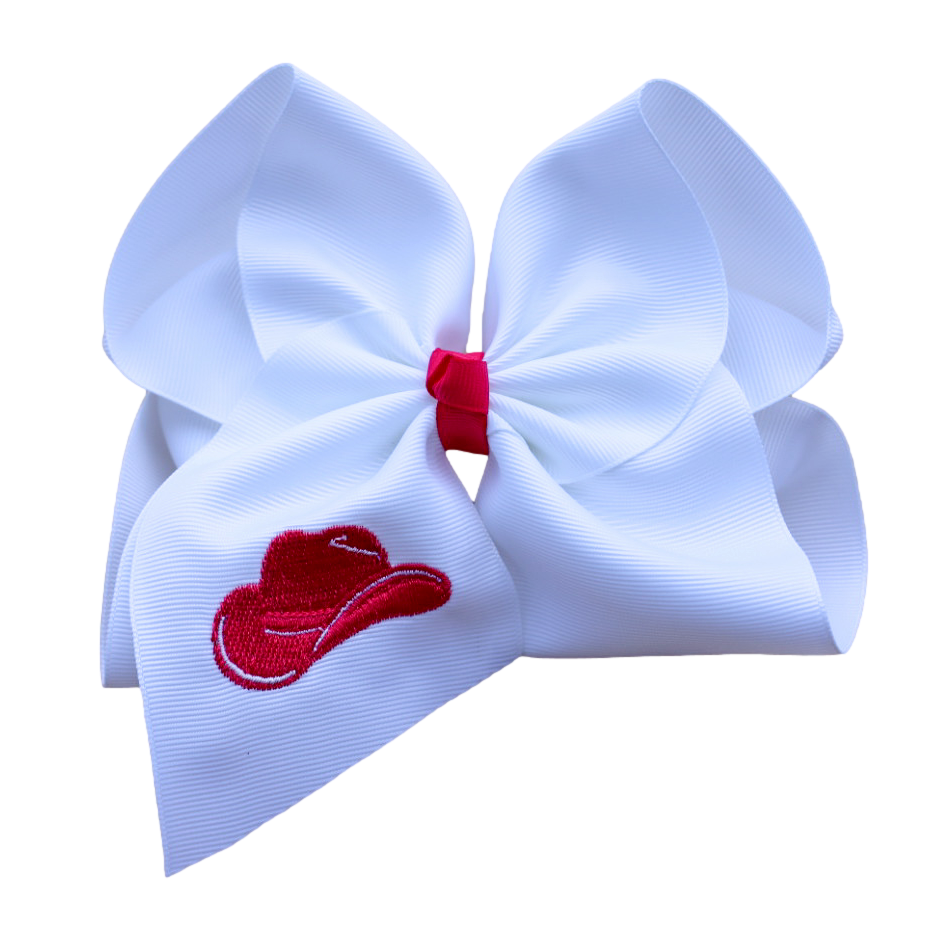 Cowgirl Hat Embroidered Bow