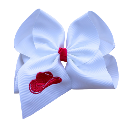 Cowgirl Hat Embroidered Bow