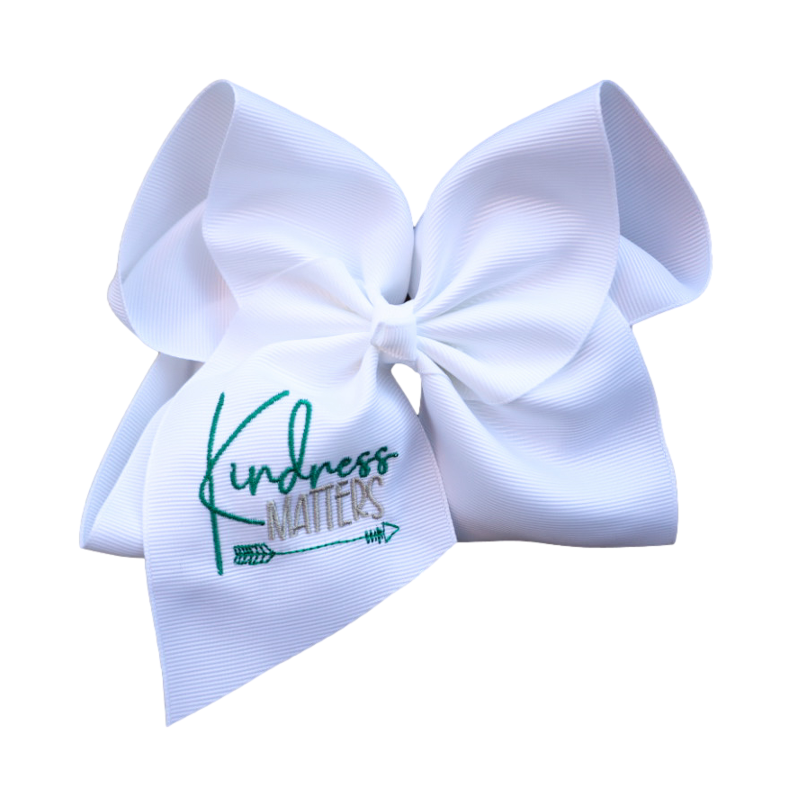 Kindness Matter Embroidered Bow