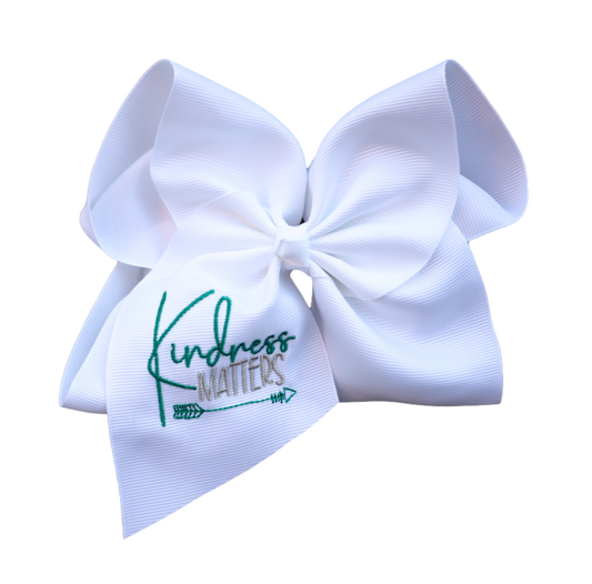 Kindness Matter Embroidered Bow