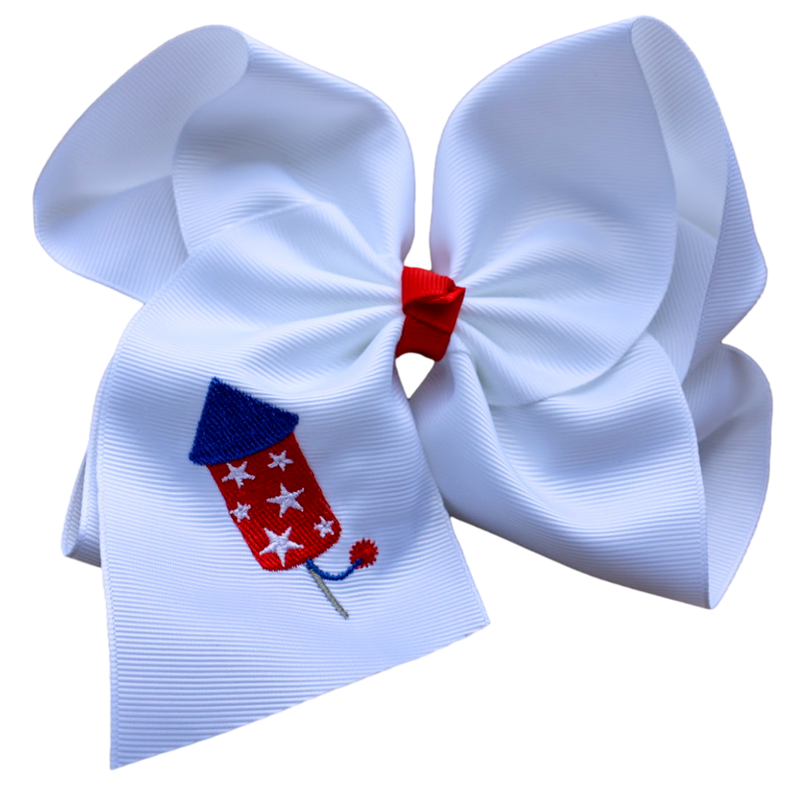 Fire Work Embroidered Bow