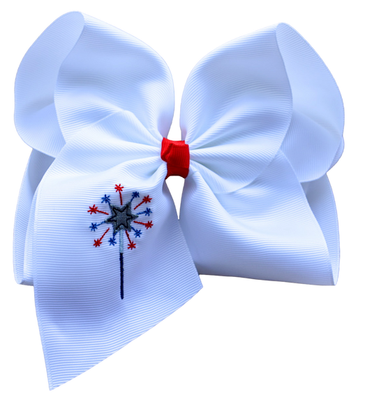 Sparkler Embroidered Bow