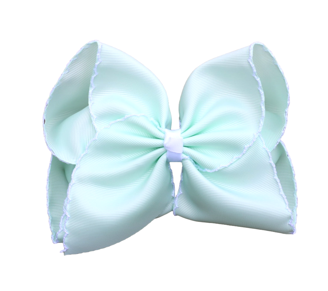 Seafoam Moon-stitch Bow