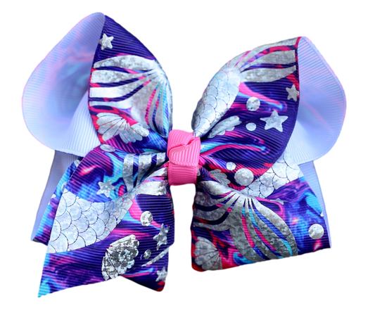 Sea Mermaid Printed Bow