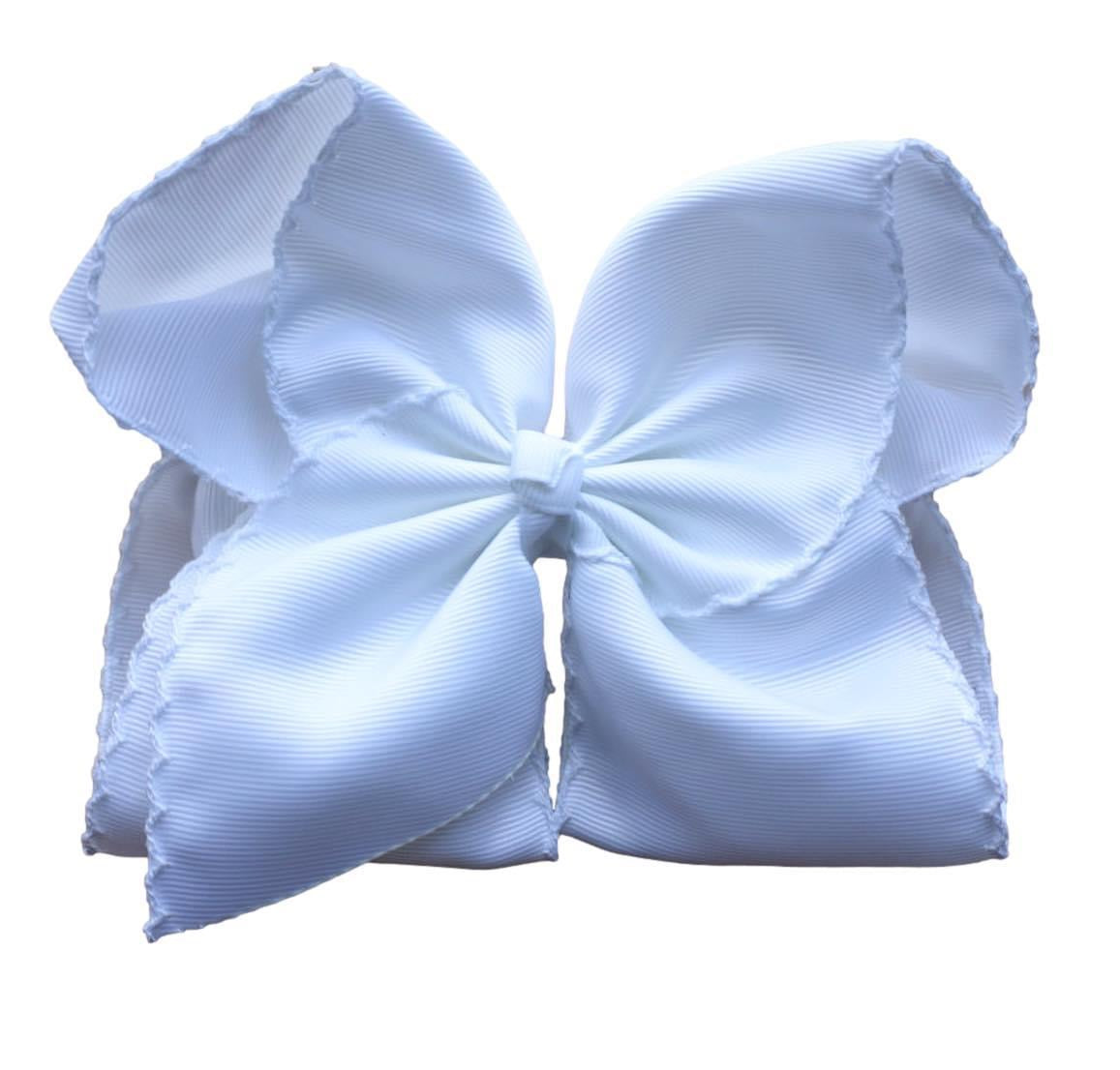 White Moon-stitch Bow