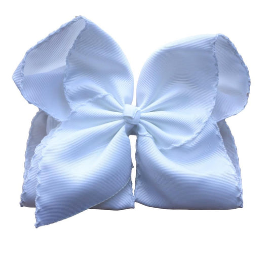 White Moon-stitch Bow