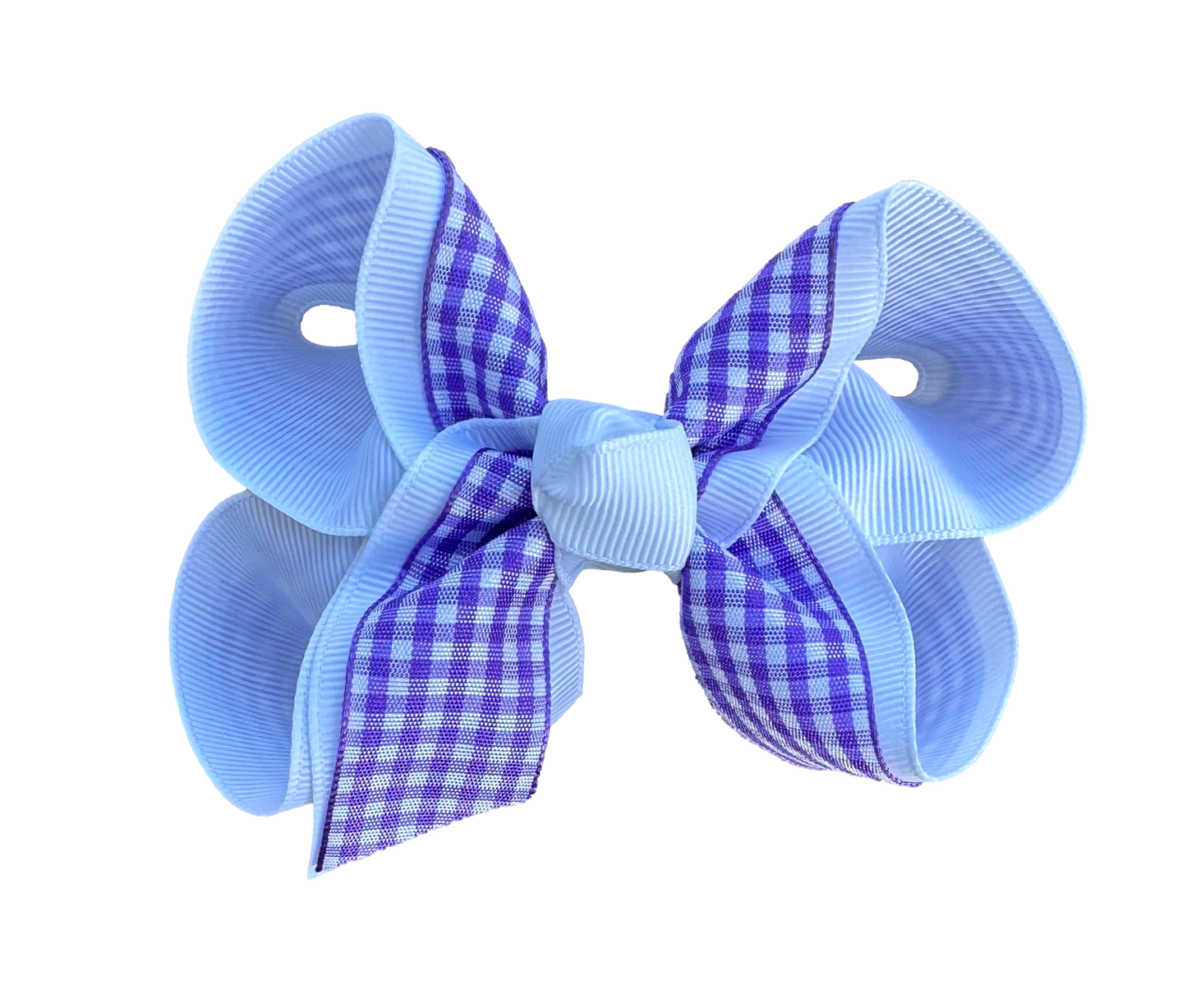 Purple Gingham Bow