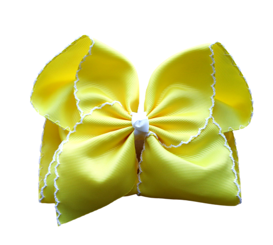 Yellow Moon-stitch Bow