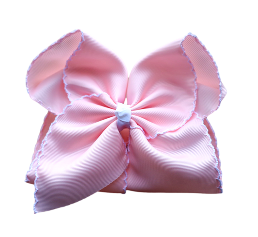 Light Pink Moon-stitch Bow