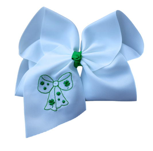 Miss Clover Embroidered Bow