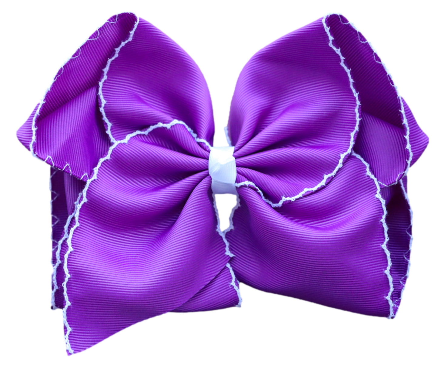 Purple Moon-stitch Bow