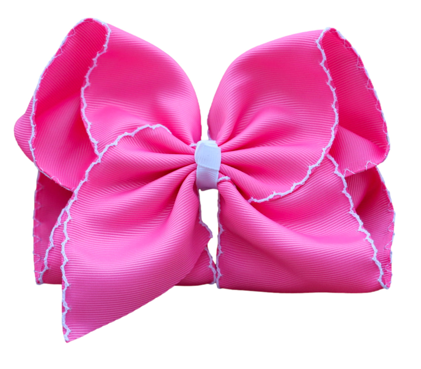 Hot Pink Moon-stitch Bow