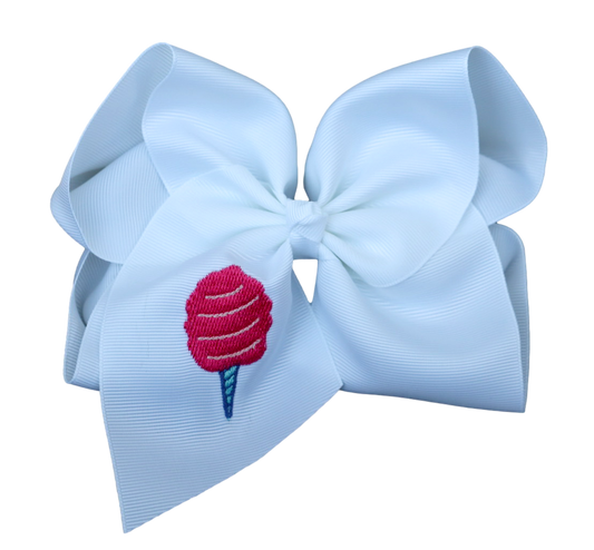 Cotton Candy Embroidered Bow