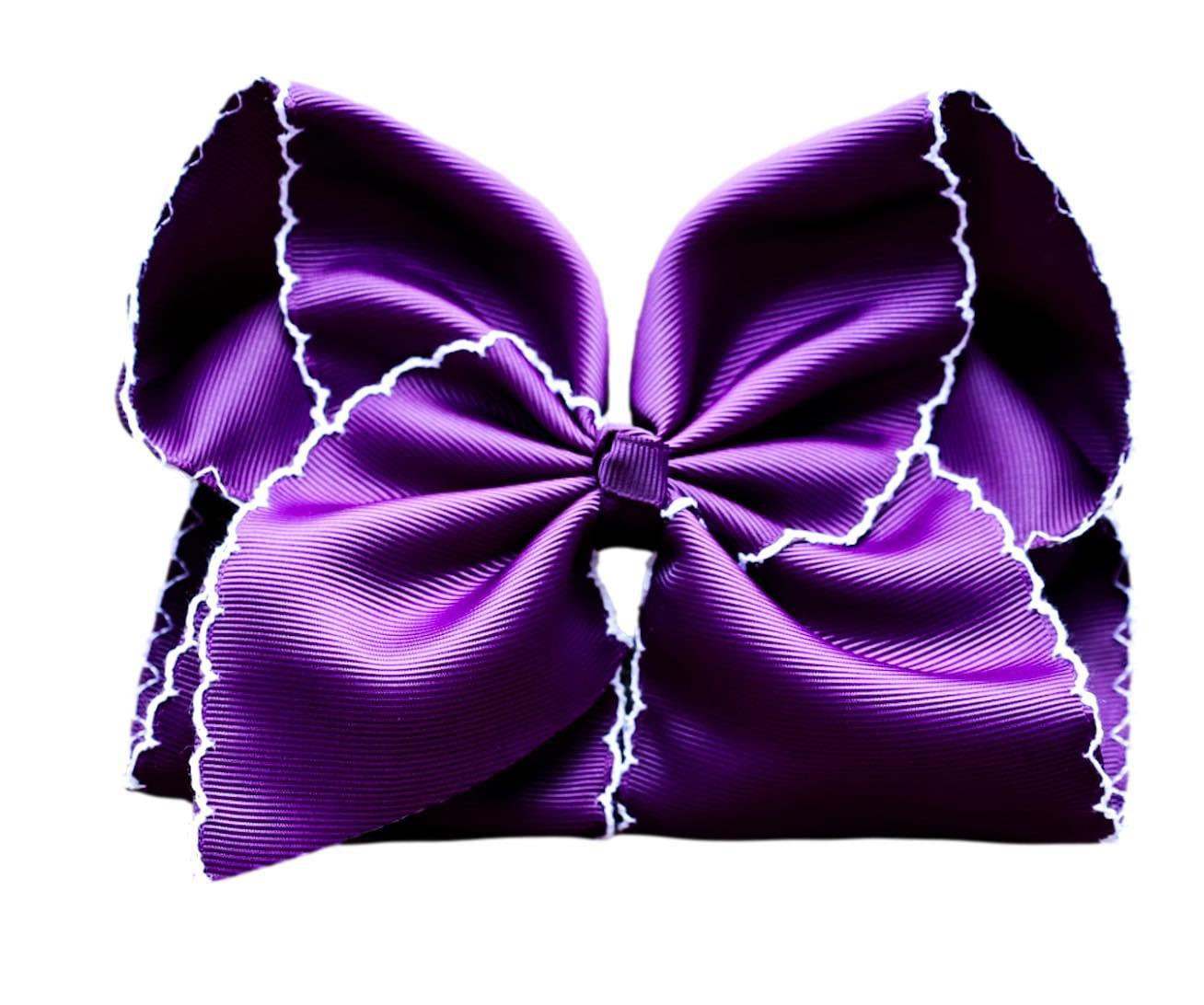 Plum Moon-stitch Bow