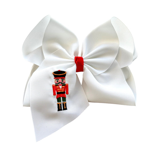 Classic Nutcracker Embroidered Bow