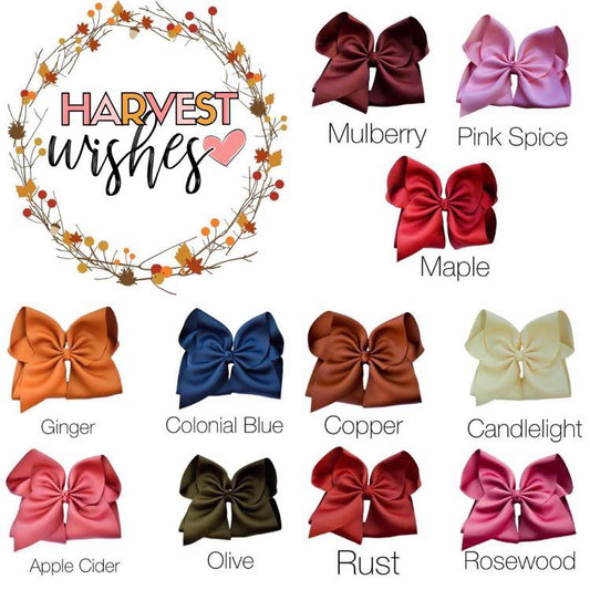 Fall Hair Bow Set With Free Apple Cider Bow