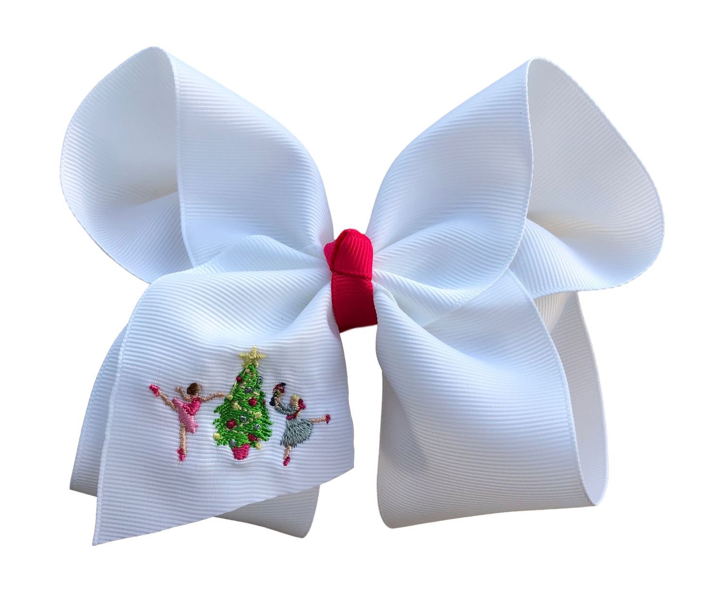 Nutcracker Embroidered Bow