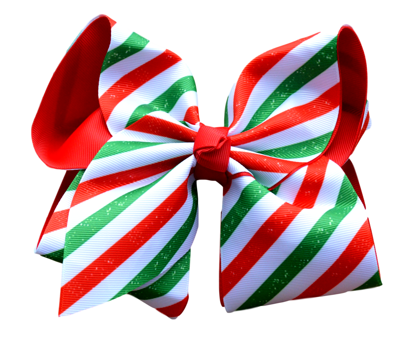 Christmas Stripe Layered Bow