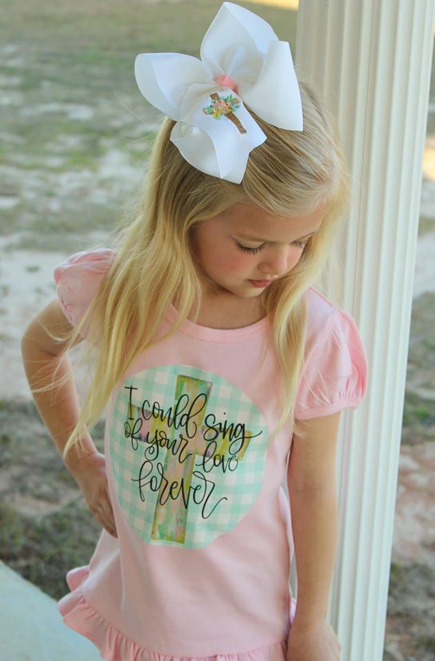 Cross Embroidered Bow