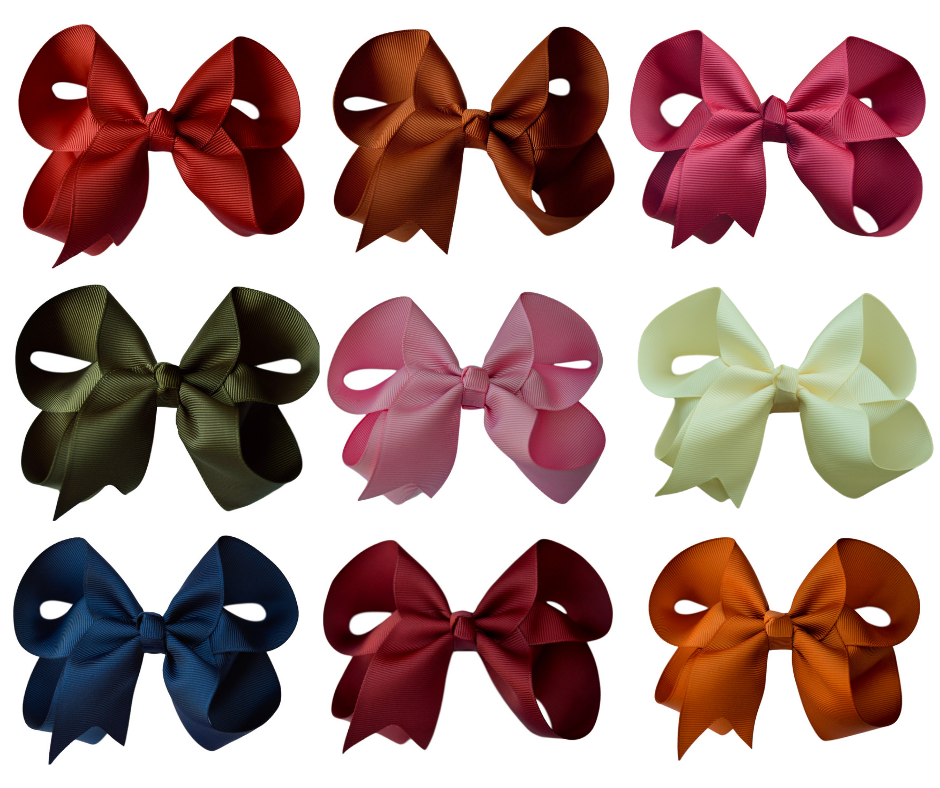 Fall Hair Bow Set With Free Apple Cider Bow