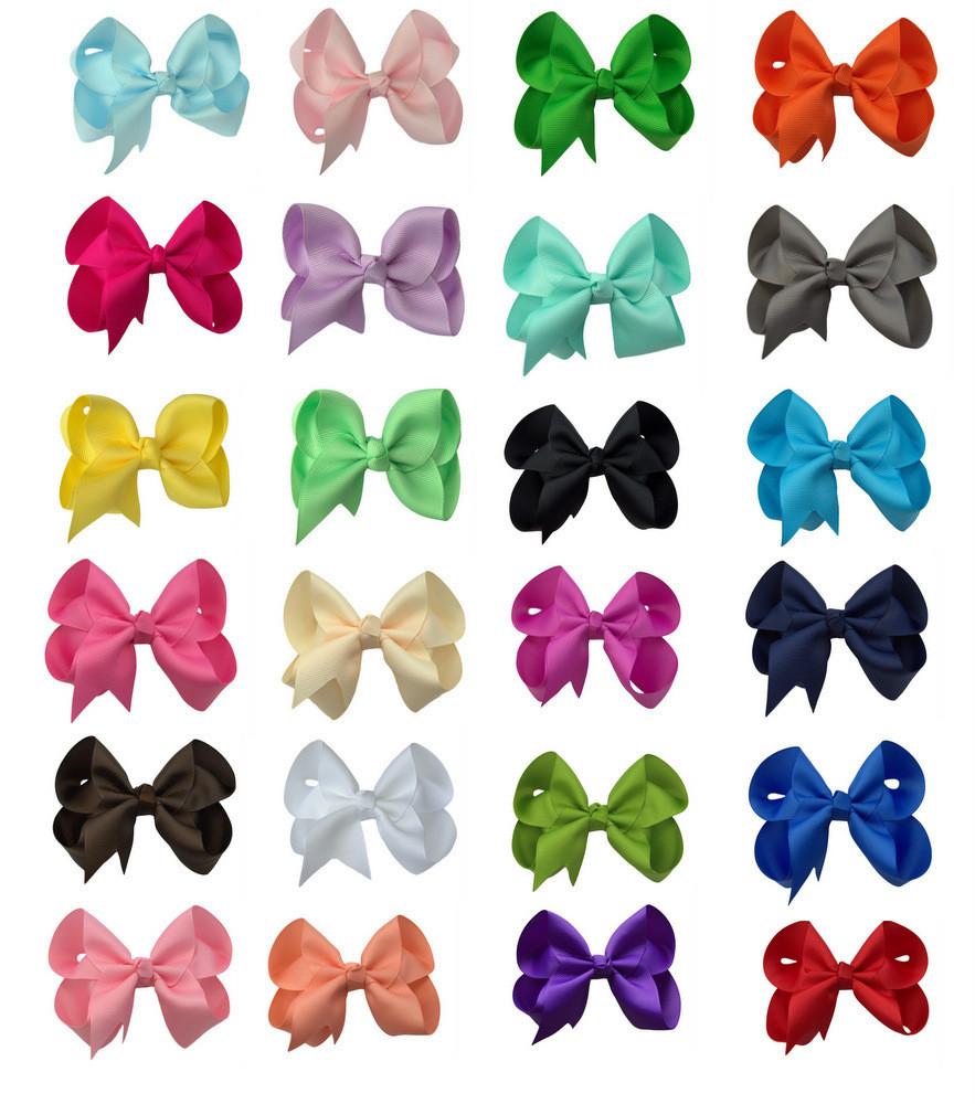 Hair Bow Set- 24 Grosgrain Hair Bows