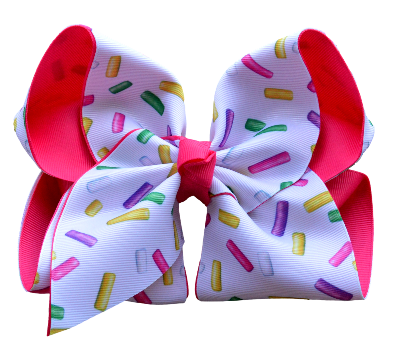 Sprinkles with Shocking Pink Layered Bow