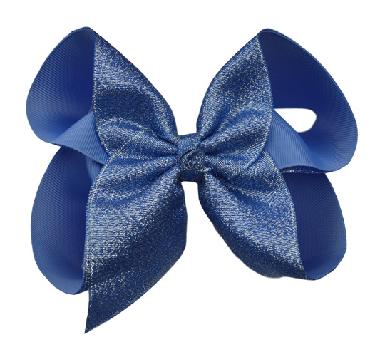 Denim Glitter Bow