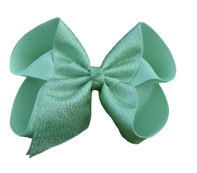 Seafoam Glitter Bow
