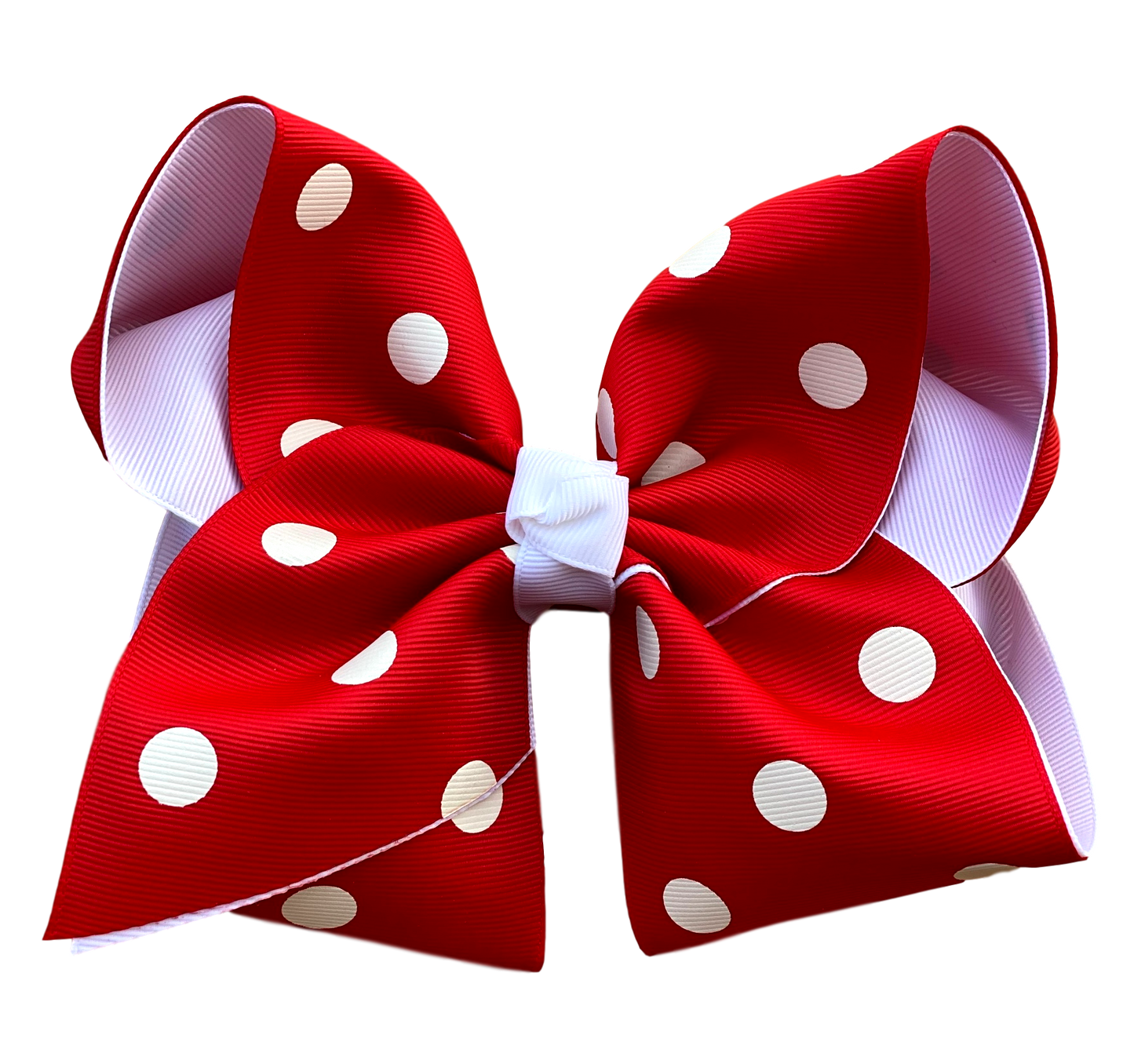 Red Polka Dot Layered Bow