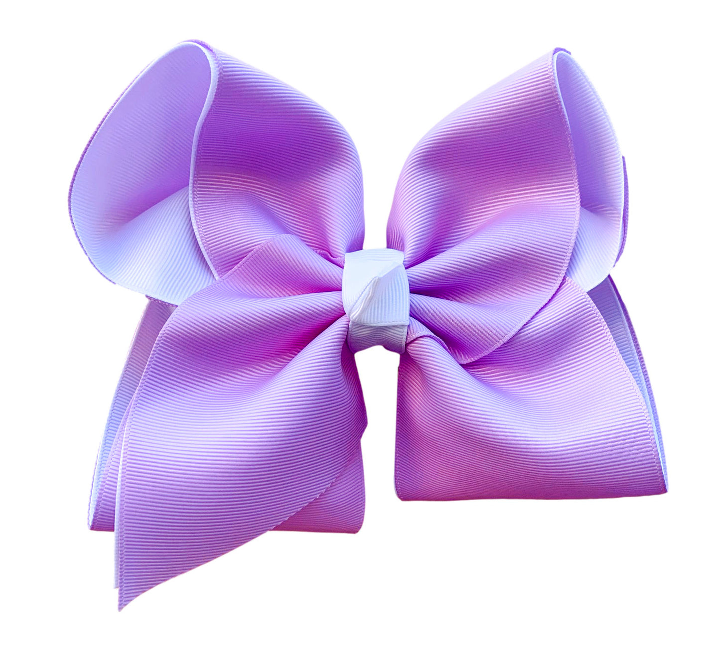 Lavender and White Layered Bow