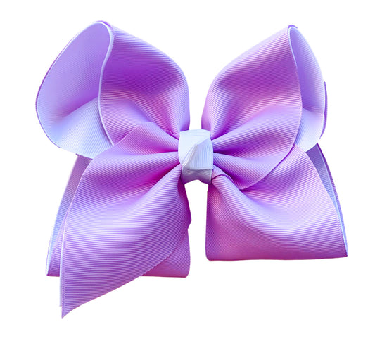 Lavender and White Layered Bow