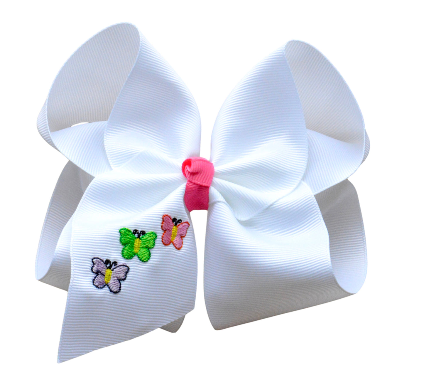Butterfly Trio Embroidered Bow