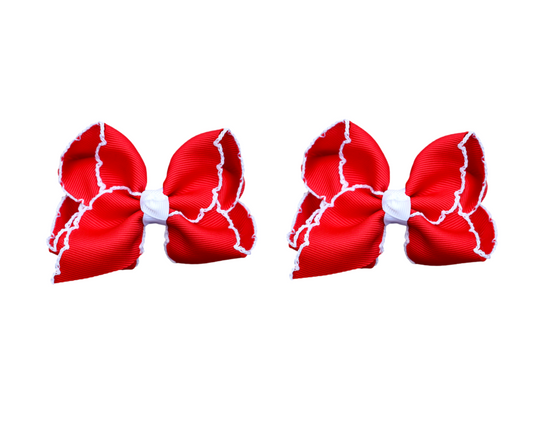 Mini Red Moon Stitch Bow Set