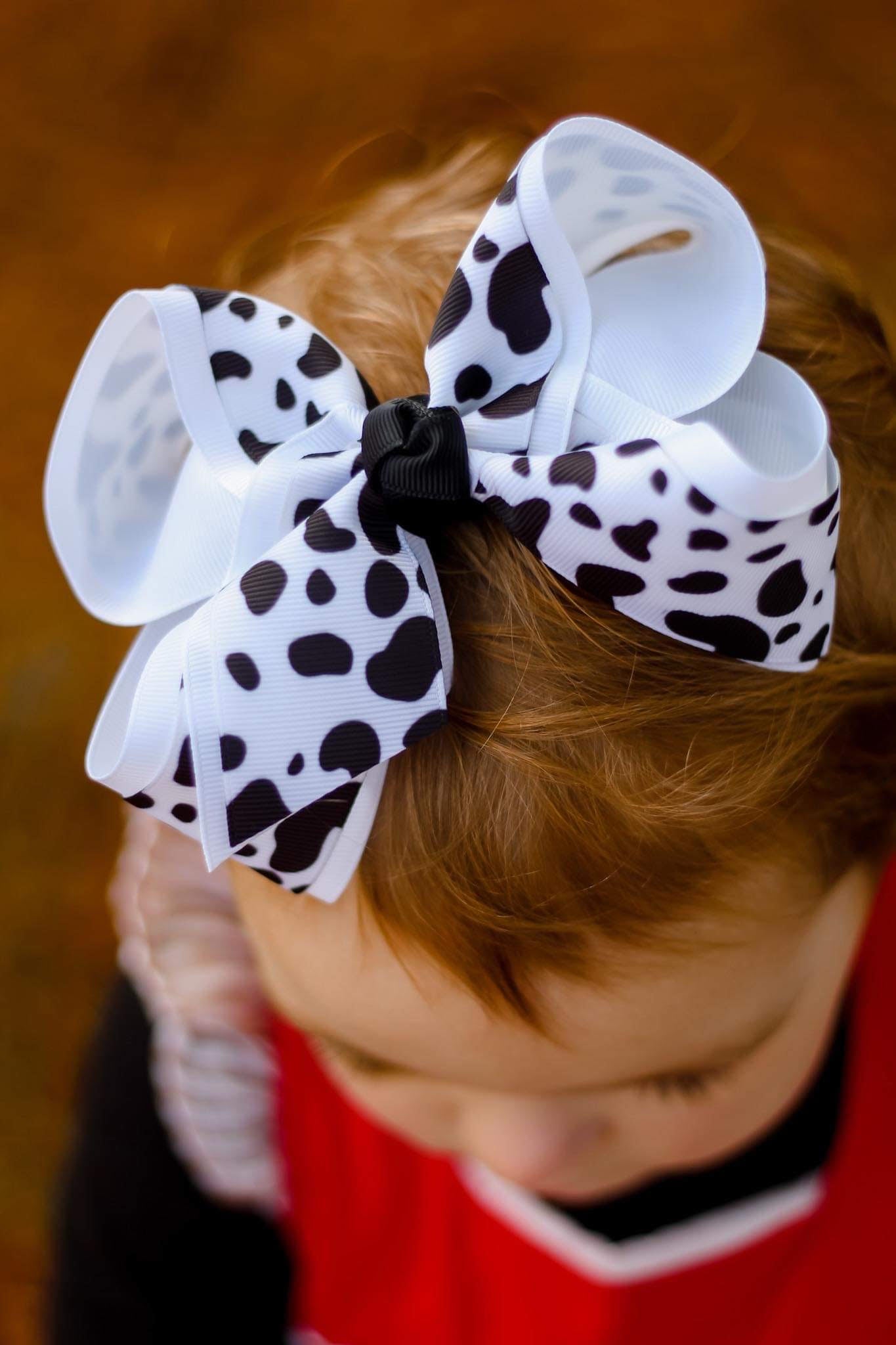 Cow Print Layered Bow