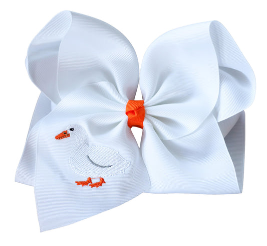 Goose Embroidered Bow