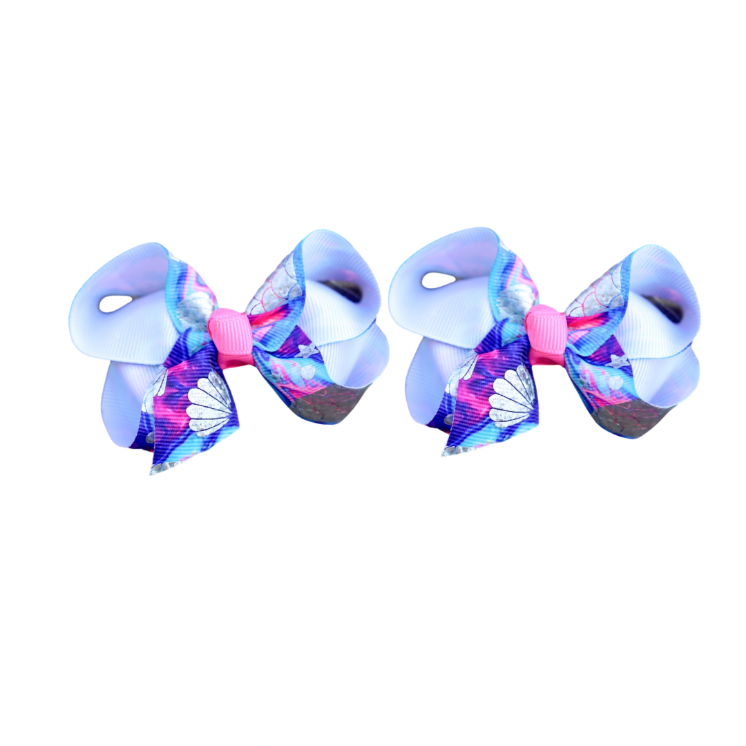 Mermaid Pigtail Set ( 1 inch ribbon width )