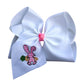 Cottontail Carrot Embroidered Bow