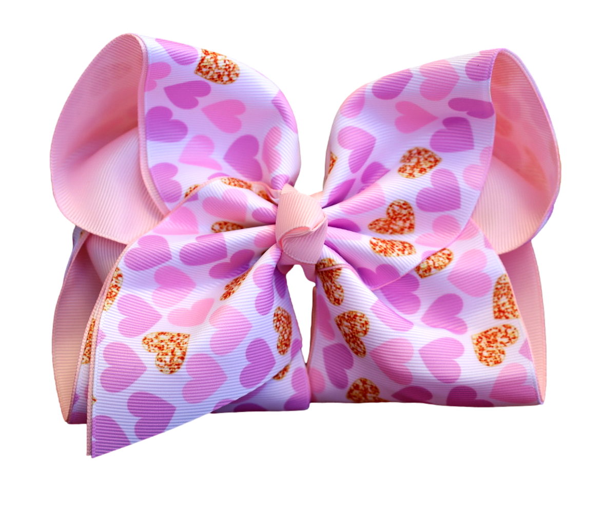 Enchanted Hearts Layered Bow