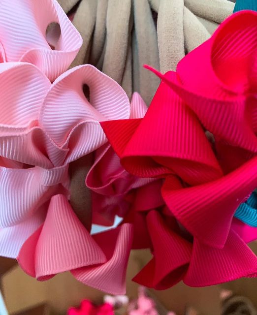 SALE- Solid Bow Set with Nylon Headbands