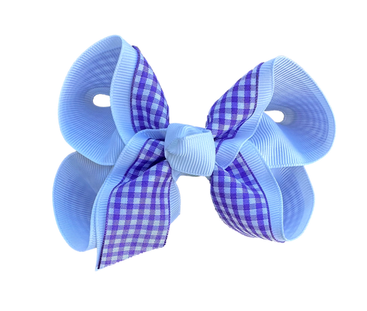 Purple Gingham Bow