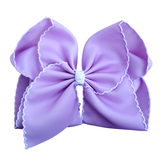 Lavender Moon-stitch Bow