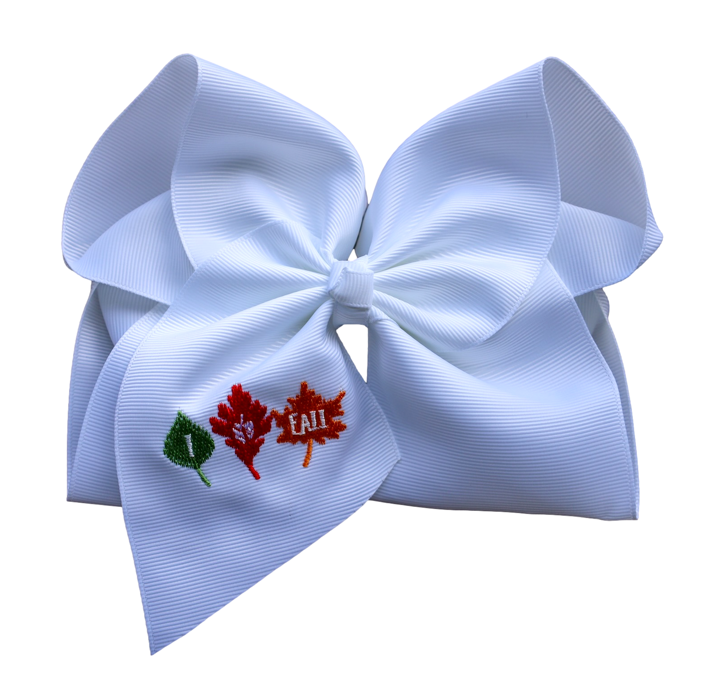 I Love Fall Embroidered Bow