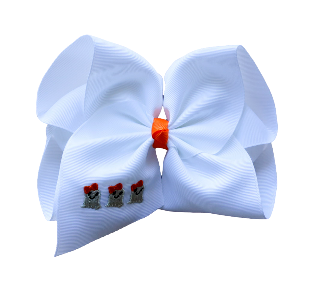 Ghouls Just Wanna Have Fun Embroidered Bow