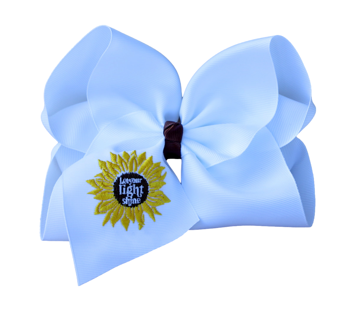 Let Your Light Shine Embroidered Bow