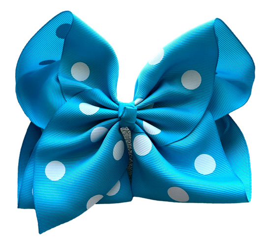 Turquoise Polka Dot Bow