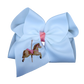 Carousel Horse Embroidered Bow