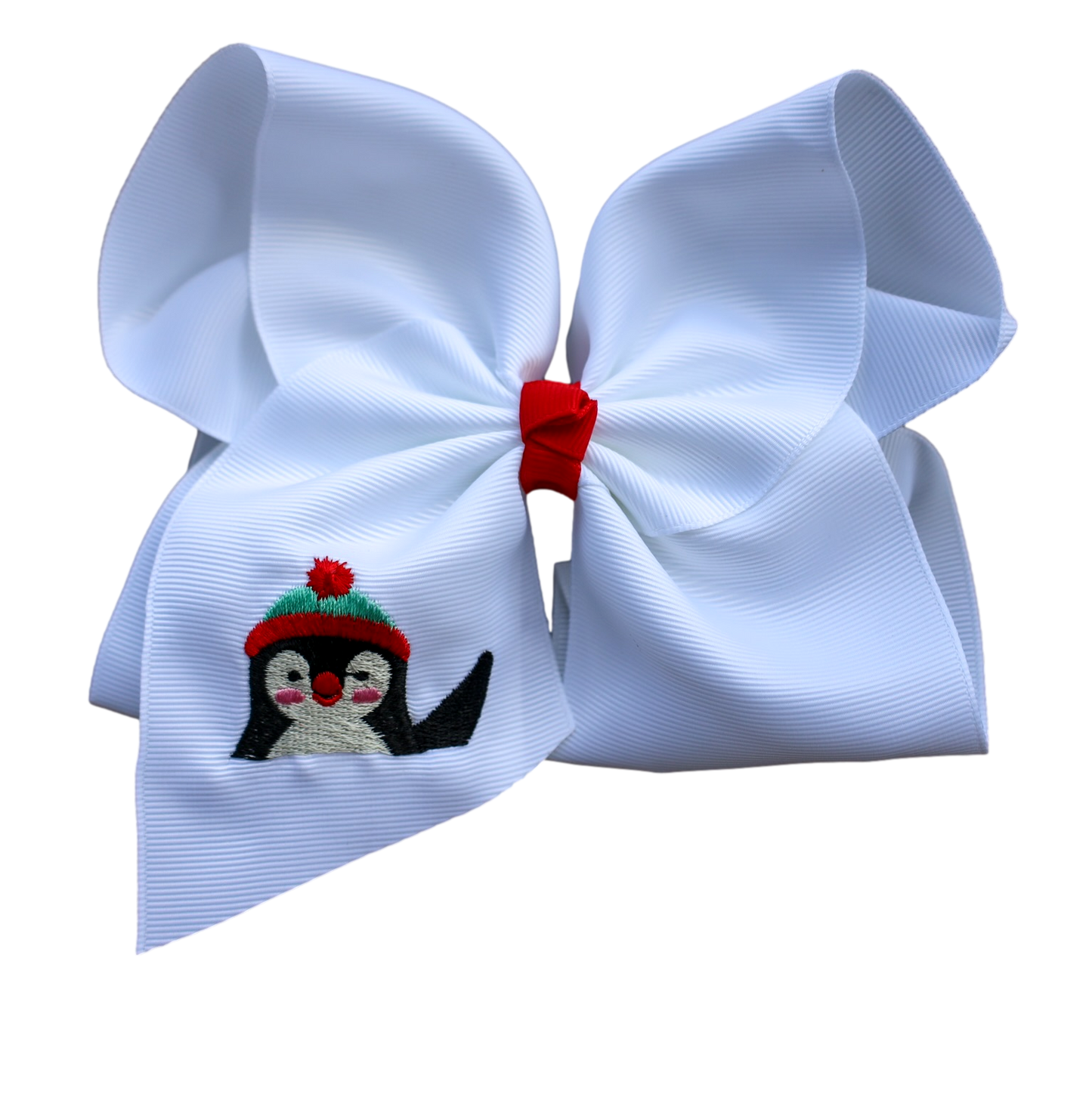 Penguin Pal Embroidered Bow