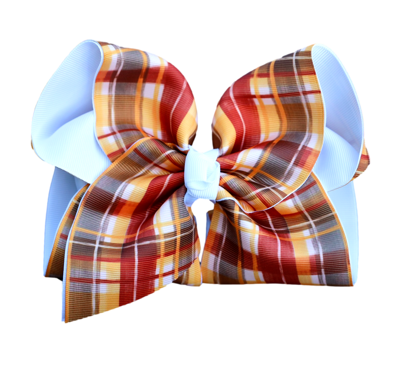 Fall Flannel Printed Bow