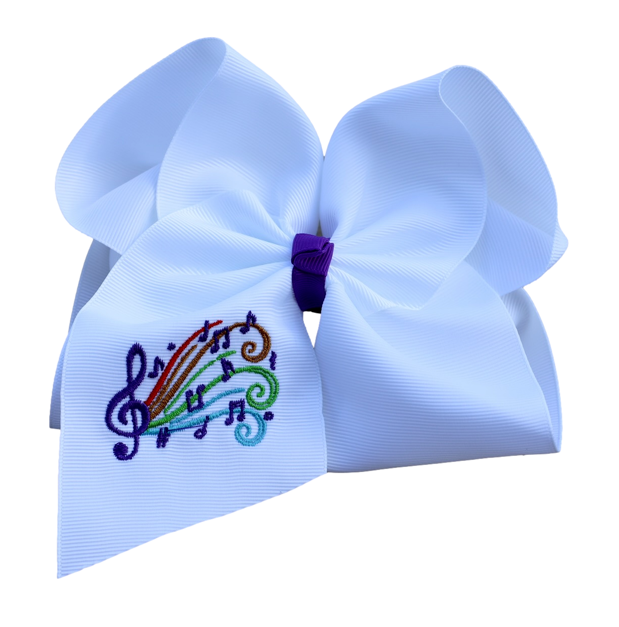 Music Class Embroidered Bow