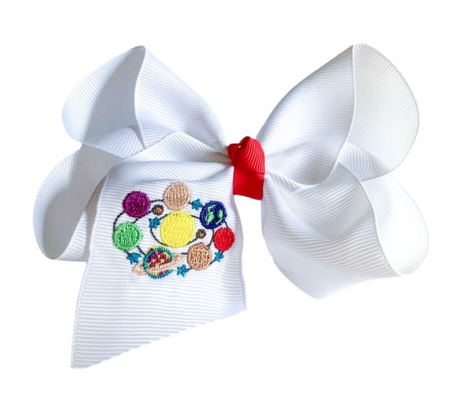 Out of This World Embroidered Bow